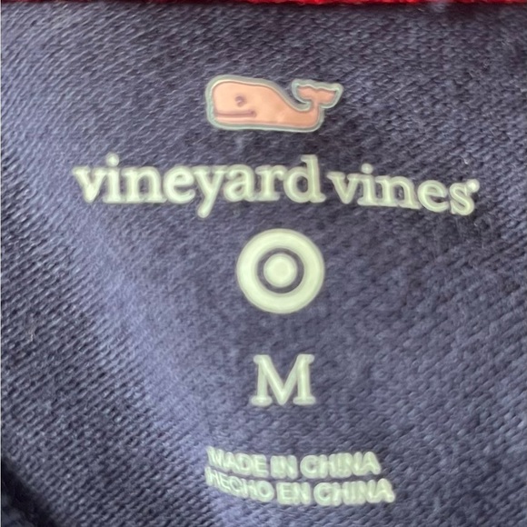 NWOT vineyard vines polo shirt woman’s medium navy blue red SS short sleeve - Picture 5 of 5